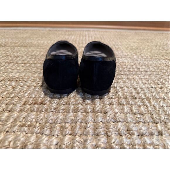 Saks Fifth Avenue Italian Suede Leather Flats Black Pointed Toe Women’s 7.5 B - Picture 3 of 7